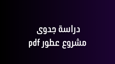 دراسة جدوى مشروع عطور pdf