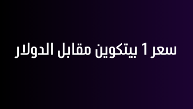 سعر 1 بيتكوين مقابل الدولار