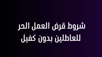 شروط قرض العمل الحر للعاطلين بدون كفيل