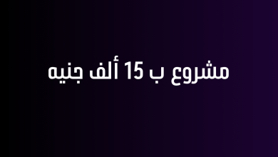 مشروع ب 15 ألف جنيه