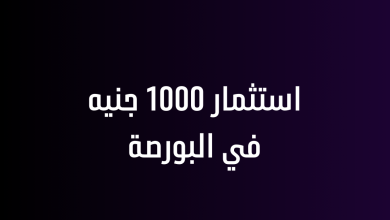 استثمار 1000 جنيه في البورصة