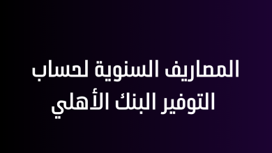 المصاريف السنوية لحساب التوفير البنك الأهلي