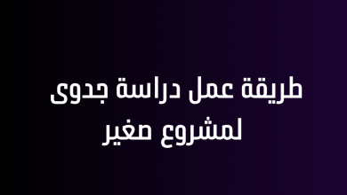 طريقة عمل دراسة جدوى لمشروع صغير