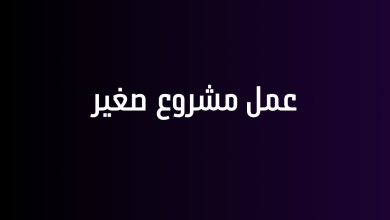 عمل مشروع صغير