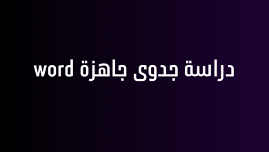 دراسة جدوى جاهزة word