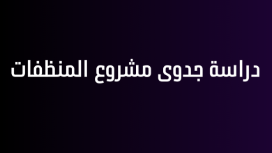 دراسة جدوى مشروع المنظفات