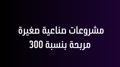 مشروعات صناعية صغيرة مربحة بنسبة 300