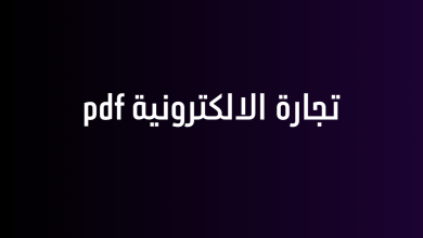 تجارة الالكترونية pdf