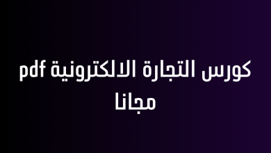 كورس التجارة الالكترونية pdf مجانا